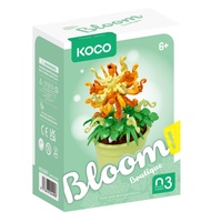 Stavebnice mini KOCO Květina v květináči plast různé druhy