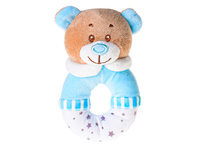 Chrastítko Medvídek plyšový 13cm 2 barvy