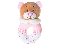 Chrastítko Medvídek plyšový 13cm 2 barvy