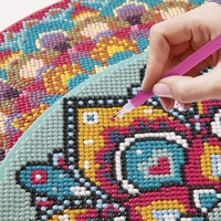 Diamantové malování mandala Červený