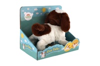 Pes Salto skákací chodící 19cm na baterie se zvukem v krabici