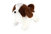 Pes Salto skákací chodící 19cm na baterie se zvukem v krabici