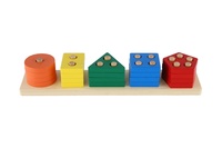 Skládačka věž dřevo 29,5cm v krabičce 7x30,5x6cm