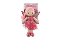 Panenka víla Pivoňka hadrová/látková 40 cm na kartě v sáčku