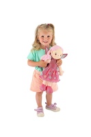 Panenka víla Pivoňka hadrová/látková 40 cm na kartě v sáčku