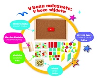 Korková zatloukačka created dřevo s doplňky v krabici