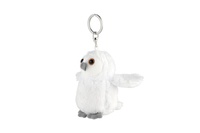 Sova sněžná přívěsek plyš 8x6cm bílá 0m+