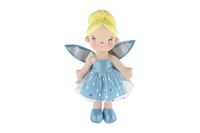 Panenka víla Pomněnka hadrová/látková 40 cm na kartě v sáčk