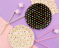 Talíř papírový 18cm 6ks XOXO růžový