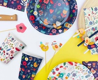 Kelímek papírový 250ml 6ks Summer collection Have fun tmavě modrý