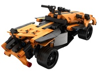 Stavebnice iM.MASTER 2v1 auto na zpětné natažení plast 278 dílků oranžové v krabici 