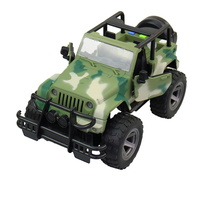 Made Jeep vojenský na setrvačník s reálným hlasem posádky 23cm 