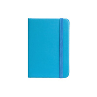 Zápisník 7,5x10,5cm s gumou barevný okraj mix barev