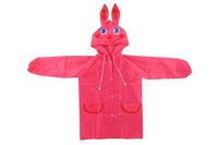 Pláštěnka dětská králík velikost 110-120cm růžová v sáčku