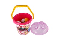 Sada na písek plast kbelík + formičky zmrzlina 2 barvy v síťce