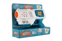 Bublifuk pistole s náplní plast 19cm na baterie v krabici 21x17x7cm