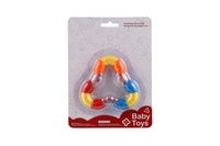 Chrastítko/kousátko trojúhelník flexibilní plast 10x10cm na kartě 0m+